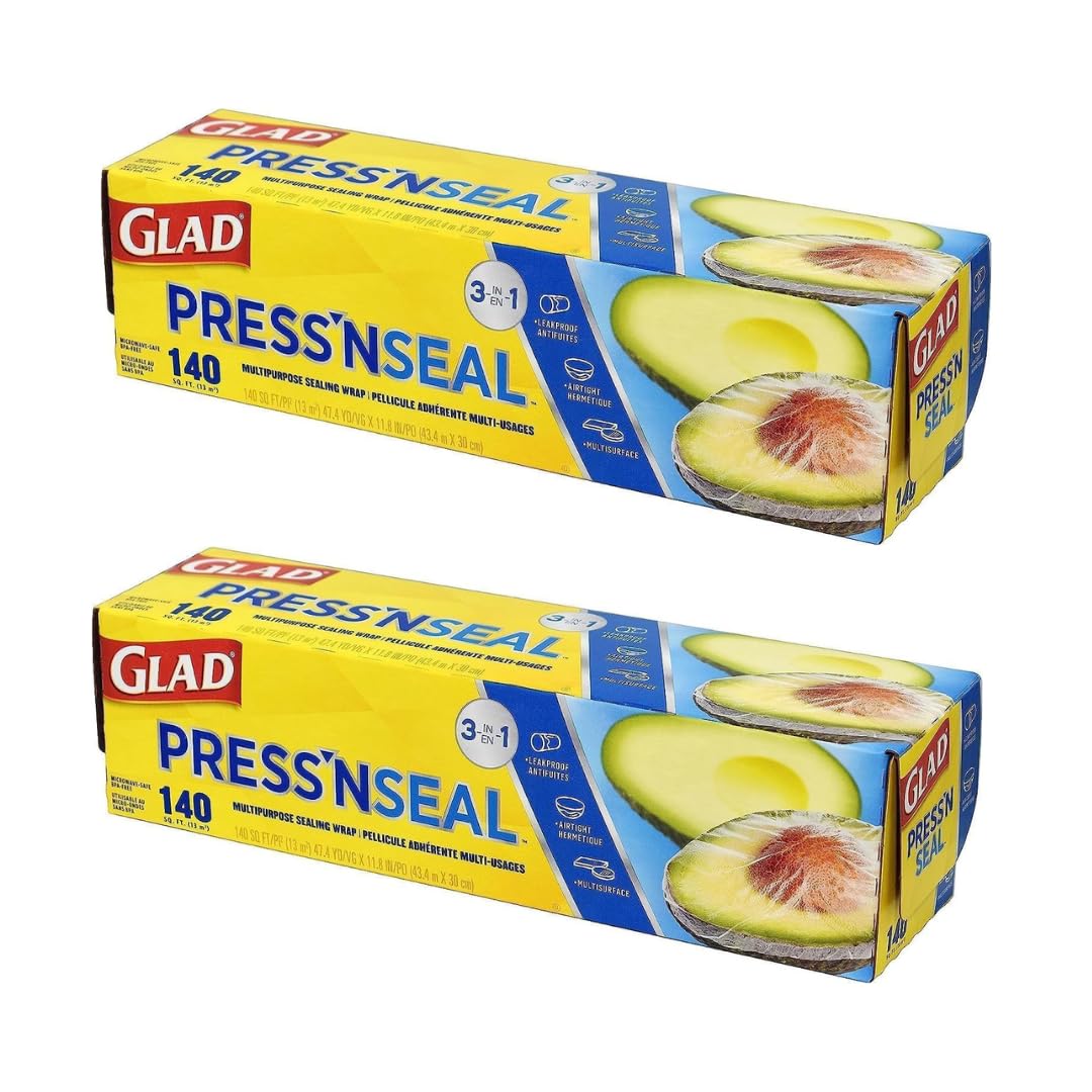 

GLAD Press and Seal 140 Large Food Preservation Wrap x [Large Value] Multi-Purpose 43.4m 2-Pack