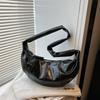 Soft Leather Shoulder Bag Crescent Armpit Bag New Horn Dumpling Bag Large Capacity Minimalist Lazy Wind Messenger Bag