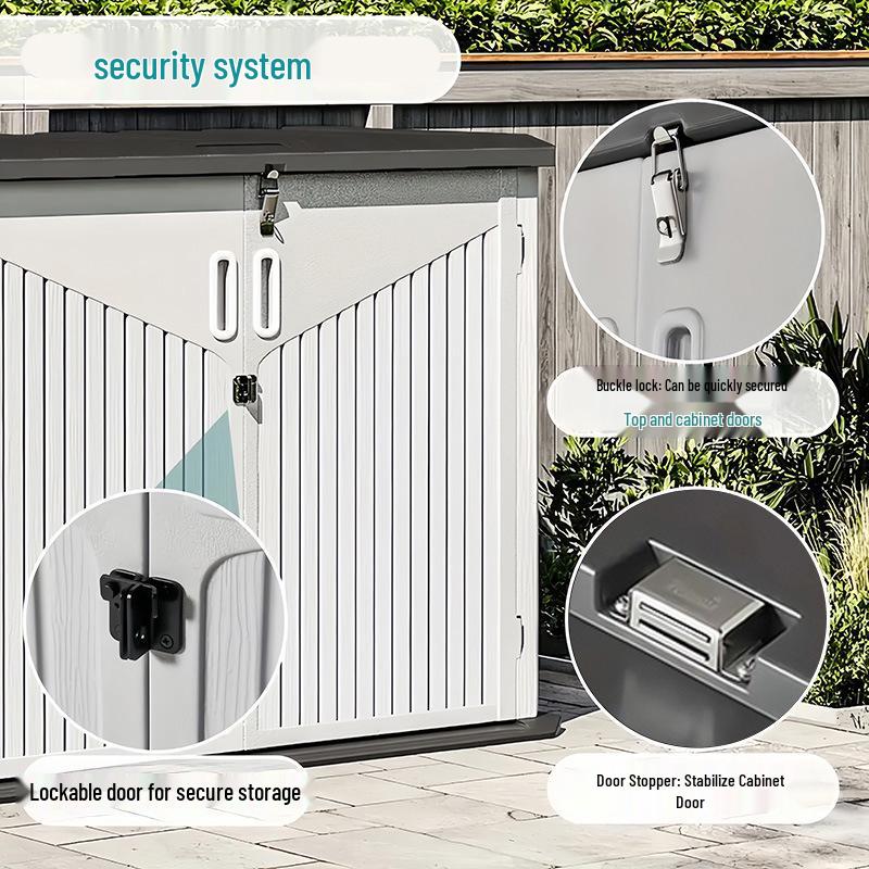 Outdoor HDPE Garden Storage Cabinet for Tools and Sundries