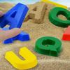 Abc Alphabet Strandspielzeug Sandform-Set für Kinder Großbuchstaben Sandform Outdoor Sensorische Farb-Lern-Sandkasten-Werkzeuge