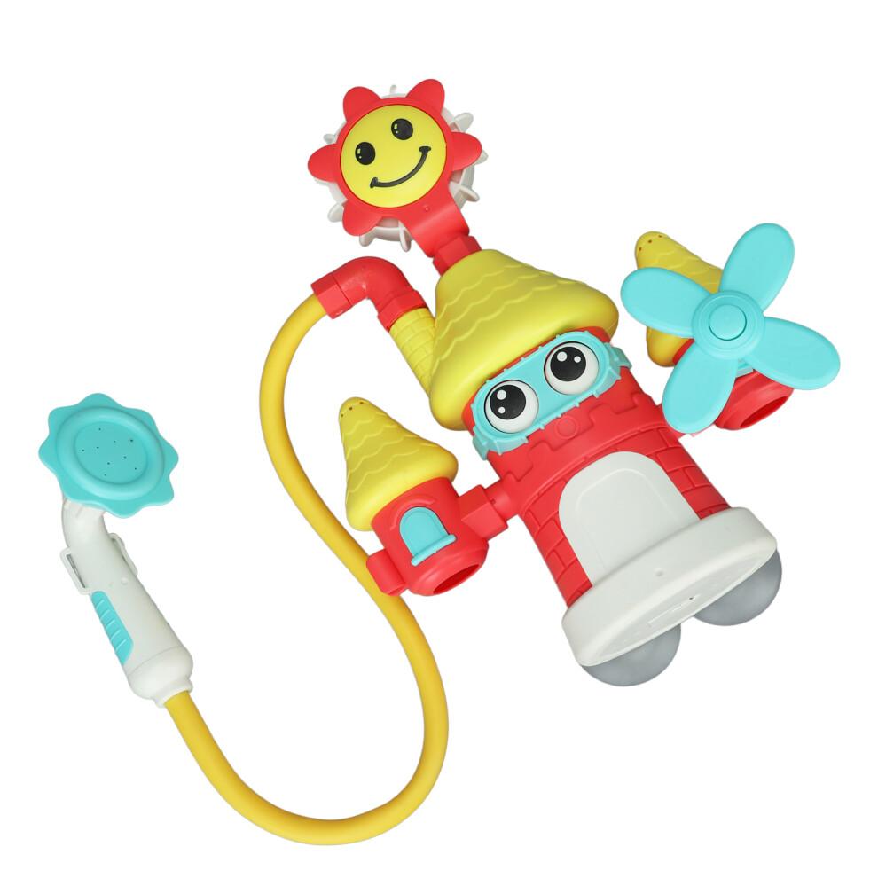 Baby Castle Water Spray Toy with Suction Cup, 12"x5.7"