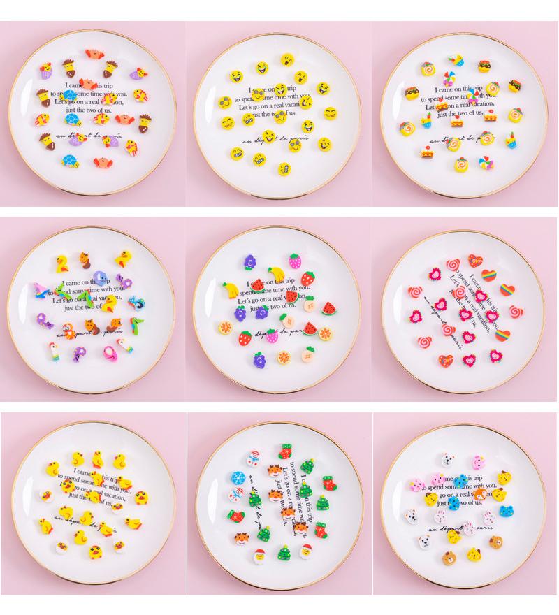 20~100pcs Mini Cartoon Eraser TPR Children Day Gifts Party Favors Competition Prize Fruits Animals Number Christmas Style TMZ