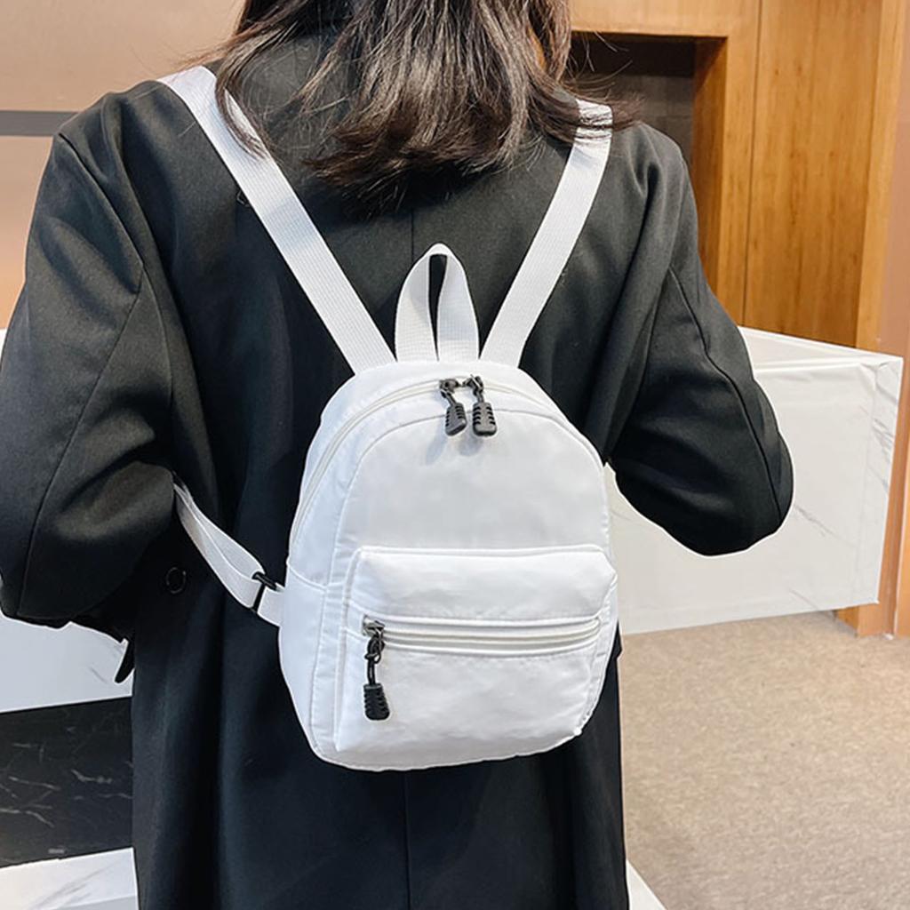 Mini Travel Backpack for Women Solid Color Backpack Students School Bookbag Female Nylon Knapsack Girl Casual Rucksacks