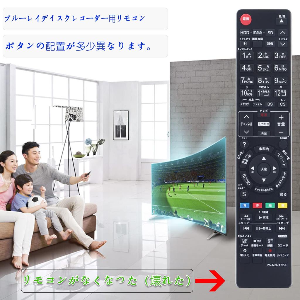 PerFascin Ersatzfernbedienung passend für Panasonic DIGA Disc Recorder N2QAYB000346 N2QAYB000472 N2QAYB000188 N2QAYB000554 N2QAYB000297