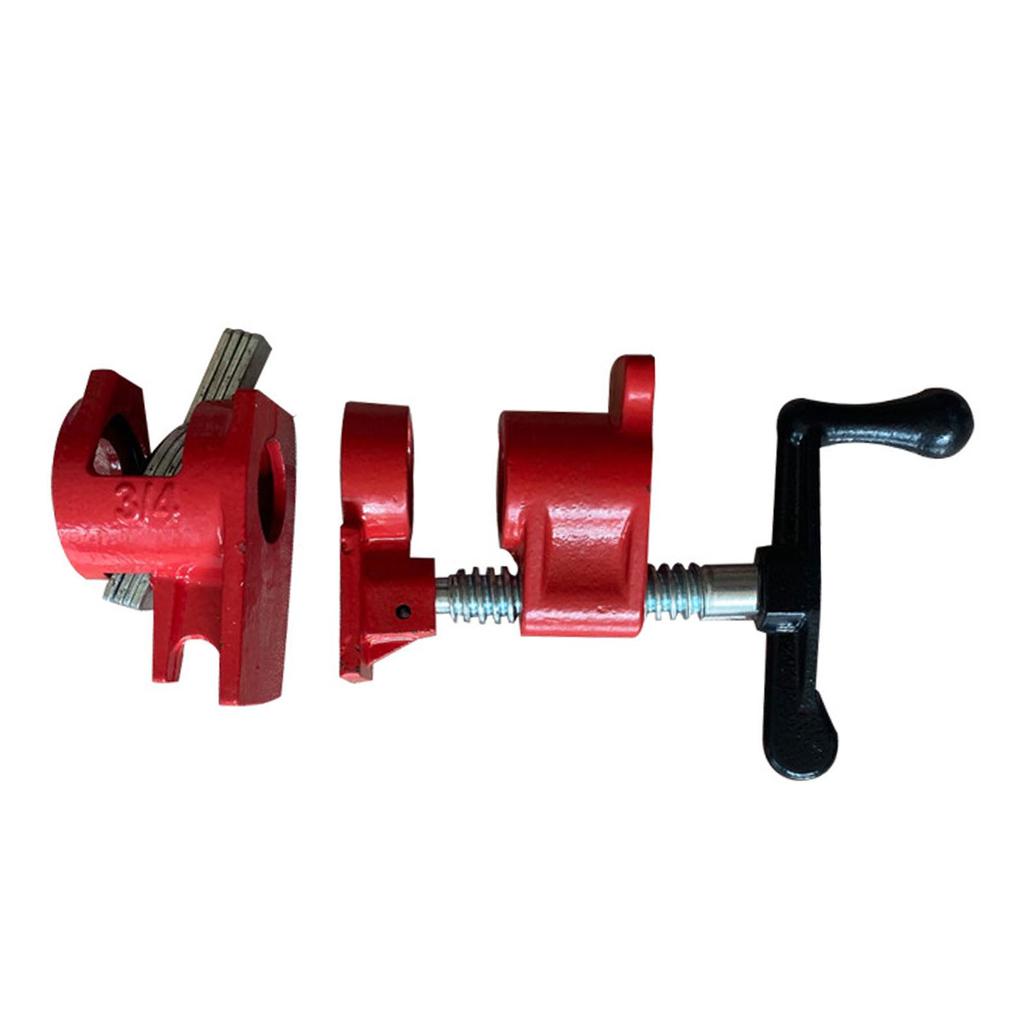 3/4in Heavy Duty Pipe Clamp Malleable Iron Water Pipe Clip for Woodworking Panel Slot Carpenter