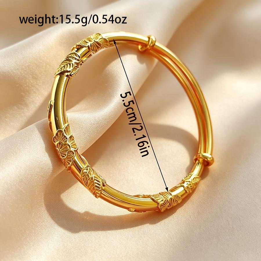 Vintage embossed floral leaf sliding adjustable bracelet for women, a light luxury high-end accessory with versatile style, suitable for daily