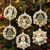 DIY Christmas Pearl Painting Kit Rope Tag Ornament Xmas Tree Decor
