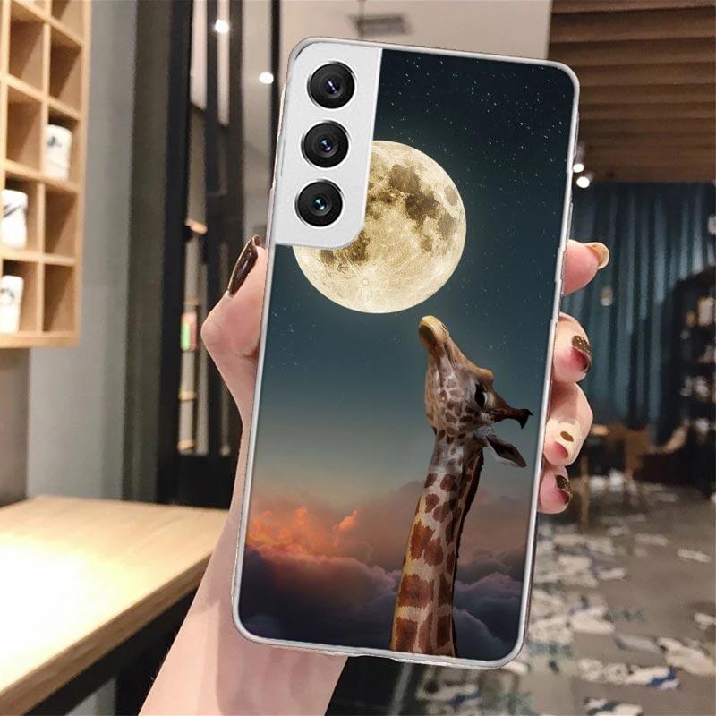 Cute Cartoon Giraffe Animal Soft Phone Case For Samsung Galaxy S24 S23 S22 S25 Ultra S21 Plus S20 FE S10 + S24Ultra Pattern Capa