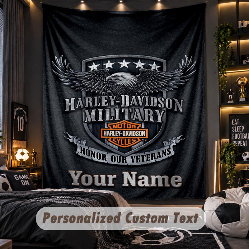 ArazzoHarley-Davidson Testo Nome Personalizzato Appeso a Parete Personalizzato Arredamento Parete Casa