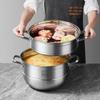 CUI DAHUANG 3-Layer 30cm Stainless Steel Steamer Pot