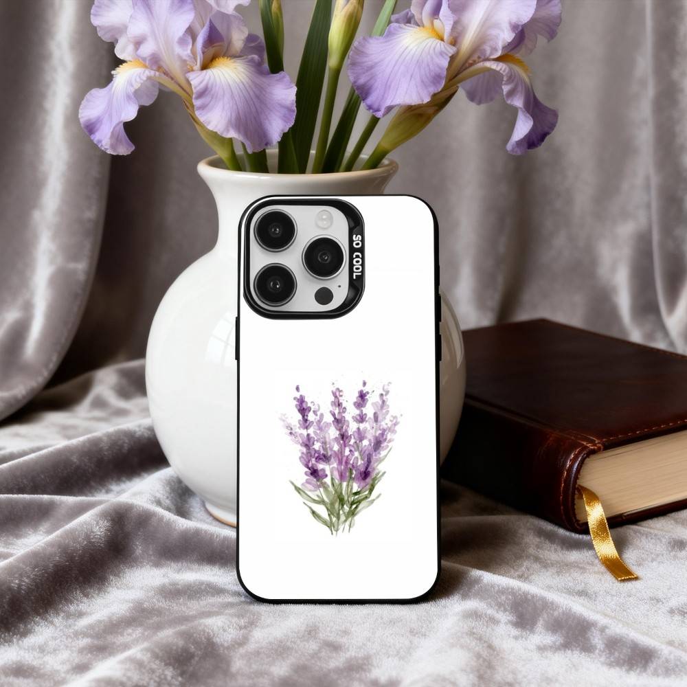 P-Purple L-lavender Phone Case For iPhone17,16,15,14,13,12,11 Plus,Pro Max Black Candy silver phone case
