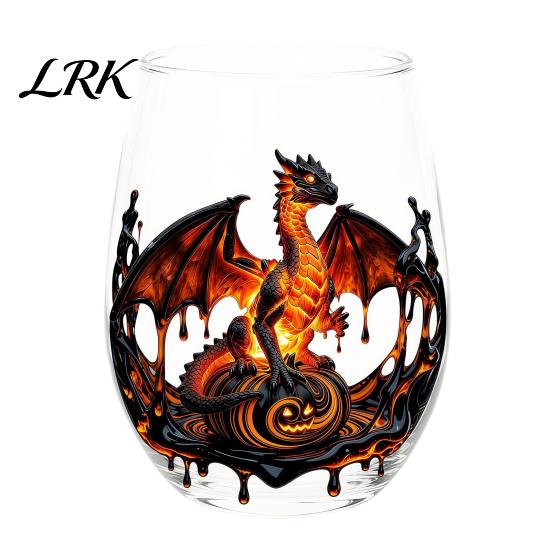 Küstendesign Tumbler Handgefertigter Glasbecher, Einzigartiger Aufdruck mit Meerestier-Motiv für Eiskaffee Cocktails Bar Tumbler, Dekorative Glasware Nautisch