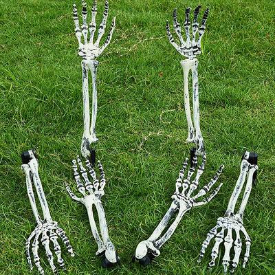 Halloween Gruselige Requisiten Modell Plastik Skelett Hände Realistisch Lebensgroß Falsche Menschliche Hand Knochen Für Spukhaus Deko