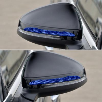 Univerzální 2ks/sada Dveře Příslušenství do auta Zpětné zrcátko Chránič okraje auta Dekorace Crystal Bling Obtisk s drahokamy