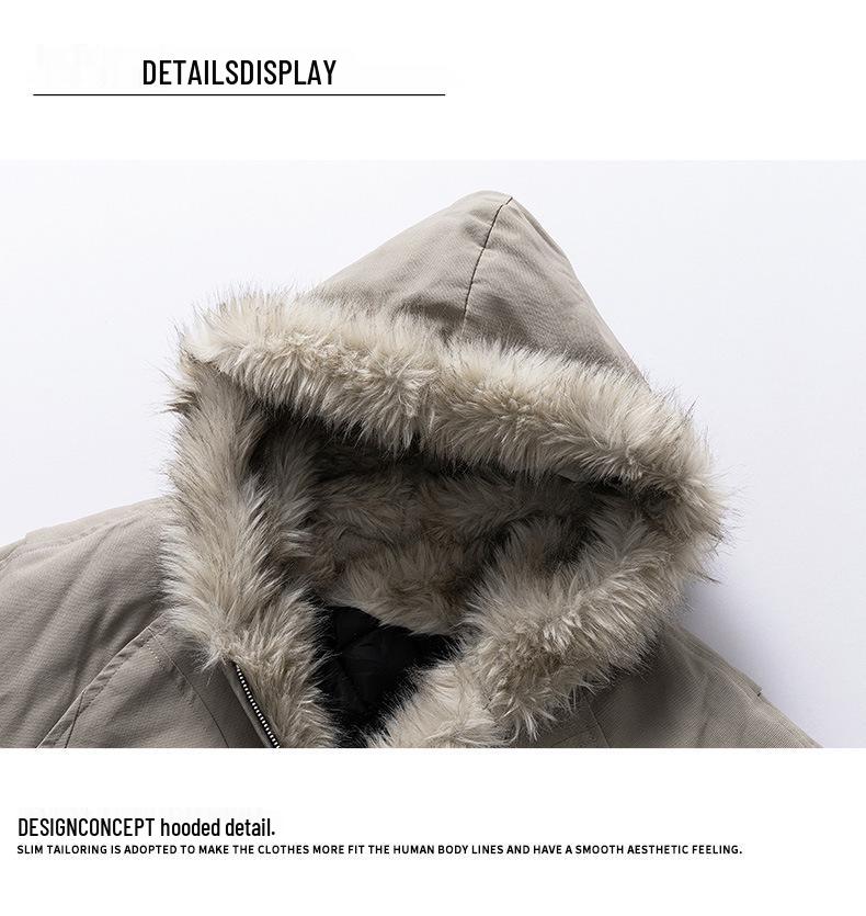 Unisex Thick Plush Vulture Hooded Cotton Winter Jacket