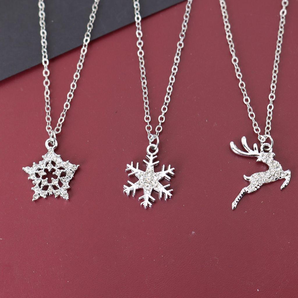 Christmas Tree Elk Enamel Drip Ornaments: DIY Metal Necklace Pendants