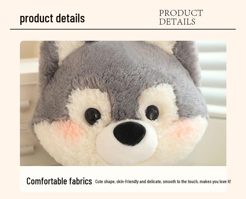 Authentic Forest Friends: Little Fox & Big Gray Wolf Plush Dolls - Cute Sleeping Pillow