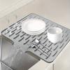 1pcs Silicone Kitchen Sink Drying Mat Non-Slip Dish Drying Rack Water Drainage Pad for Countertops