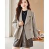 Women's Elegant Long-Sleeve Short Wool Blend Coat