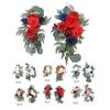2pcs Artificial Wedding Arch Flowers Lifelike Wedding Welcome Signs Floral Decoration Fadeless Exqui