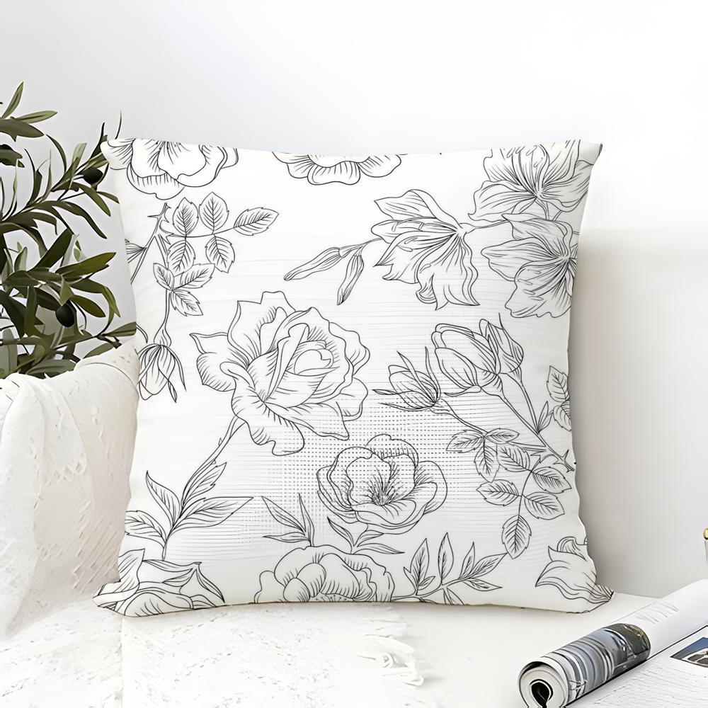 Fresh Beautiful Floral Pattern Pillow Case linen pillow case sofa home decor cushion cover cushion cove