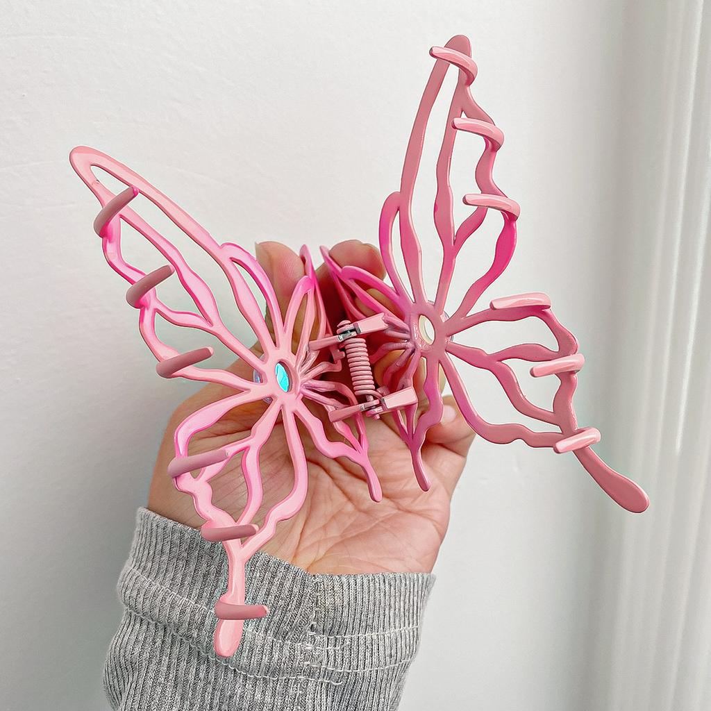 Women's New Claw Clip Sweet Cool Style Hollowed-out Butterfly Grab Clip Shark Clip Hair Clip Hot Girl Hair Accessory Sweet Style
