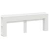 Headboard Cabinet with Storage High Gloss White Particleboard