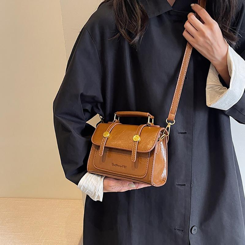 Bolsas Retrô Texturizadas da Moda 2024 para Mulheres, Bolsas Transversais Populares e Versáteis, Bolsas Quadradas Pequenas Modernas e Estilosas