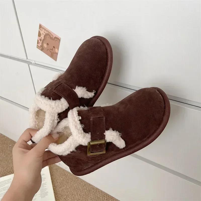 

Fashion Plus Warm Padded Ladies Snow Boots Elegant With Low Heels Female Shoes 39 Spring 2024 Work Winter Novelty Protective Boot Pu Y2k 41