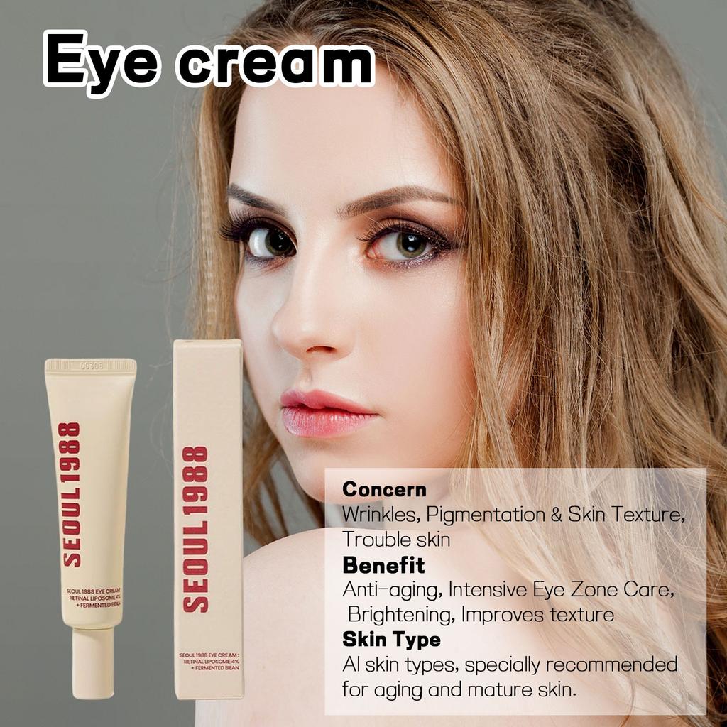 30ml 4% Retinol Liposome Eye Cream | Contains Fermented Extract | 1.0 Fl Oz/30ml | Reduces Fine Lines And Improves Skin Texture