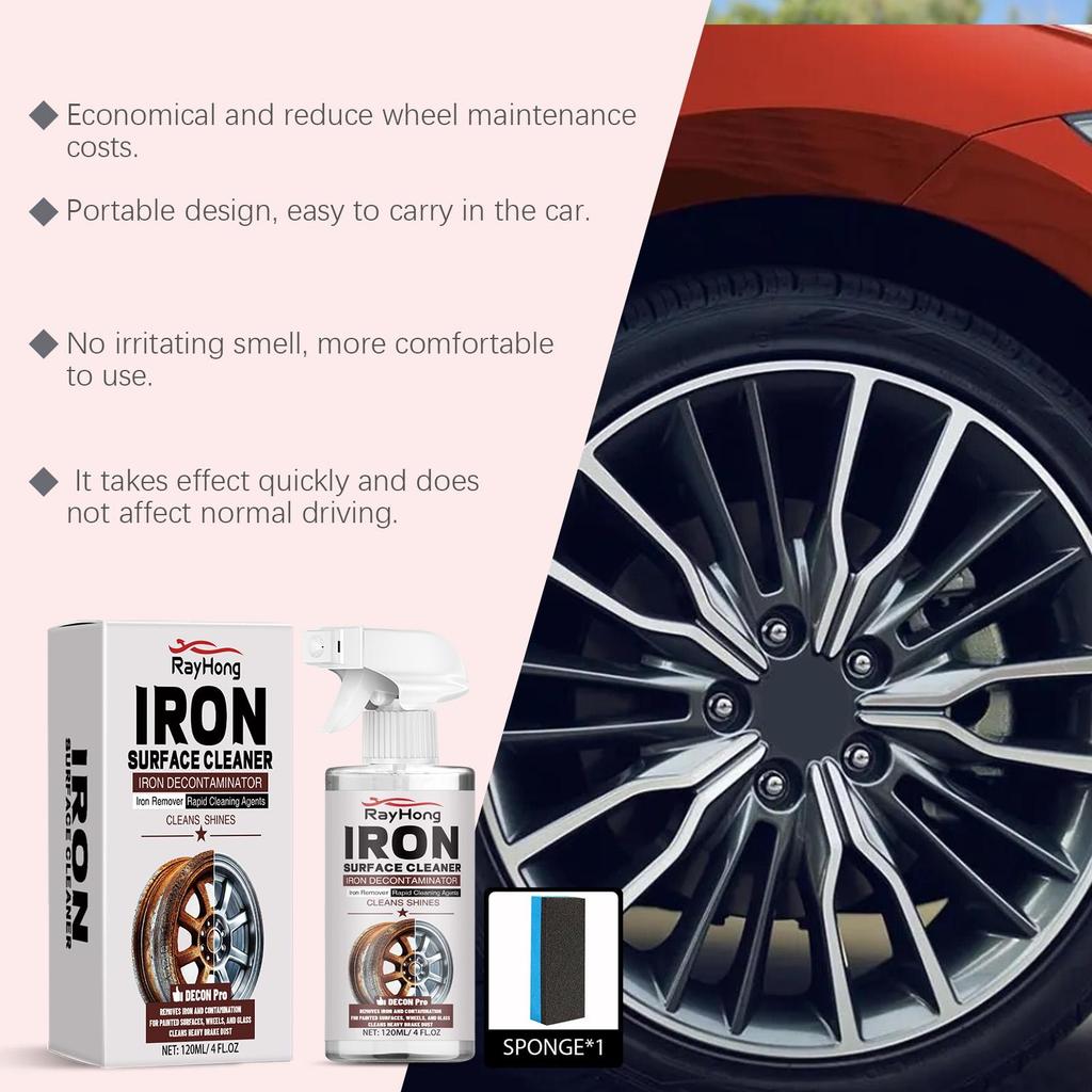 120ml Car Wheel Rust Remover Cleaner Car Tire Steel Rim Cleaner Stain Remover & Rust Maintainer