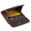 Jiamida Retro Men's Genuine Crazy Horse Leather RFID Wallet - Short, Multi-Card Coin Purse