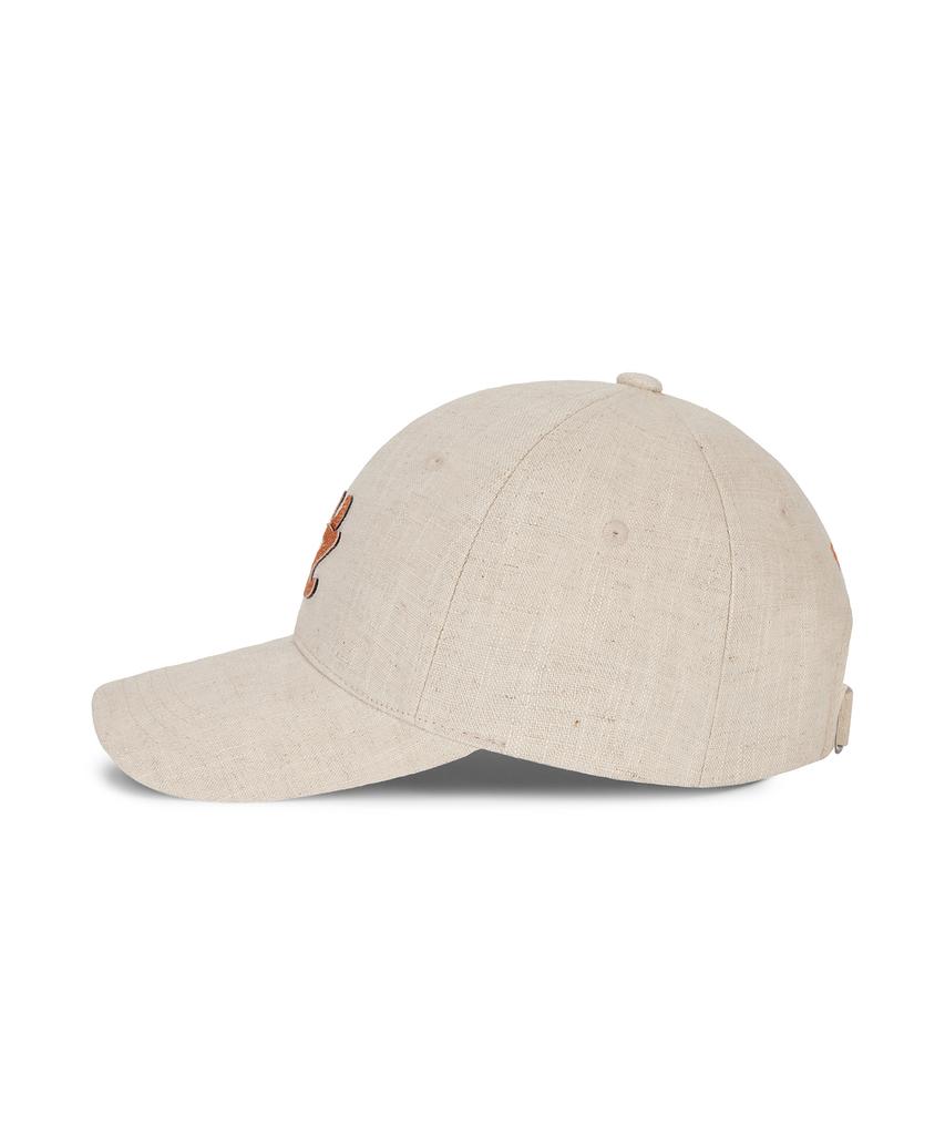 Bajal Flow Vz Leather Patch Ball Cap Natural