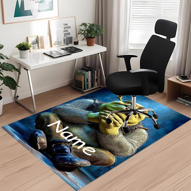 Benutzerdefinierter Name Shrek Bedruckter Teppich für Bürostuhl Wohnzimmer Schlafzimmer Küchenraum Dekor Geschenke