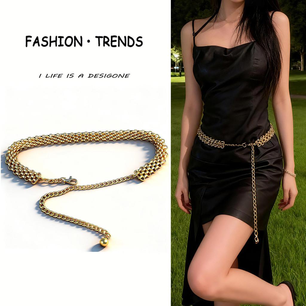 Metal Waist Chain For Women With Large Link Design Perfect For Summer Fashion Accessory