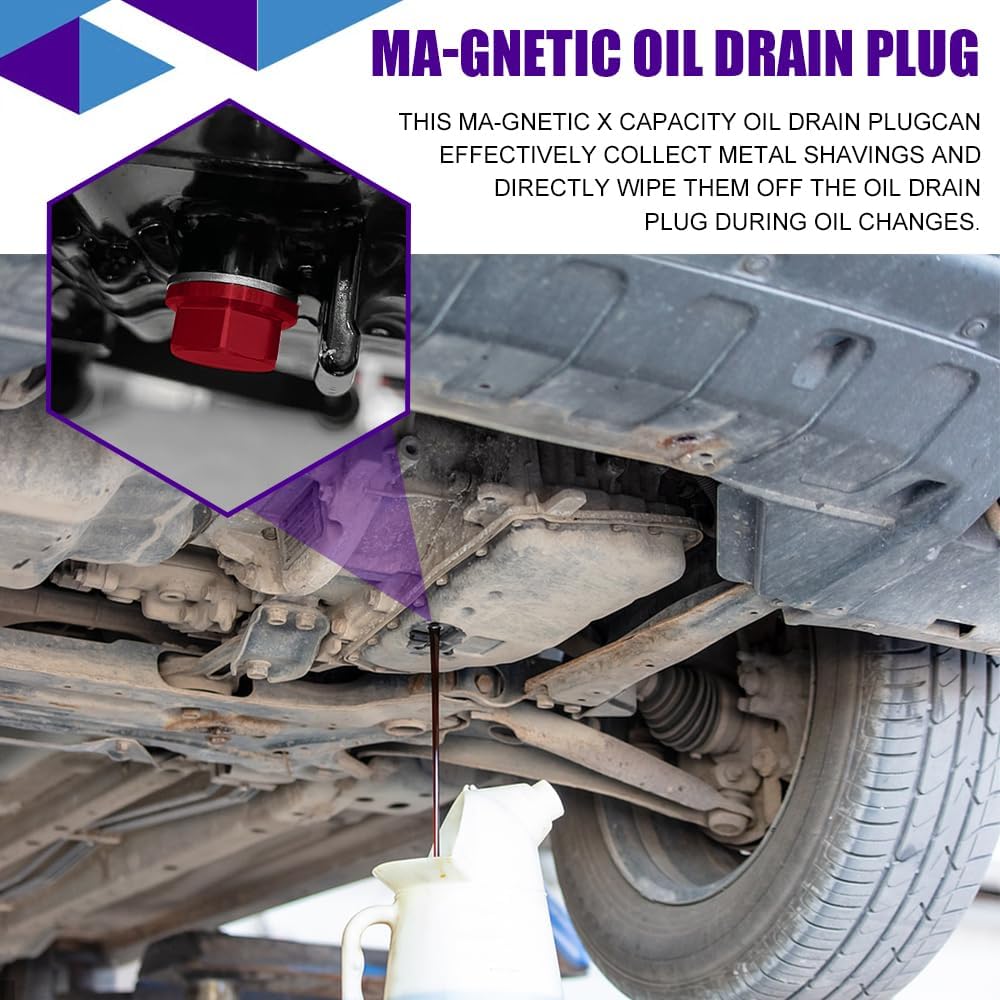 M14×1.5 Magnetic Oil Drain Plug, Transmission Oil Plug, Oil Pan Sump Drain Nut Bolt Screw Repair Kit, Car Magnetic Oil Drain Plug Removal Tool for