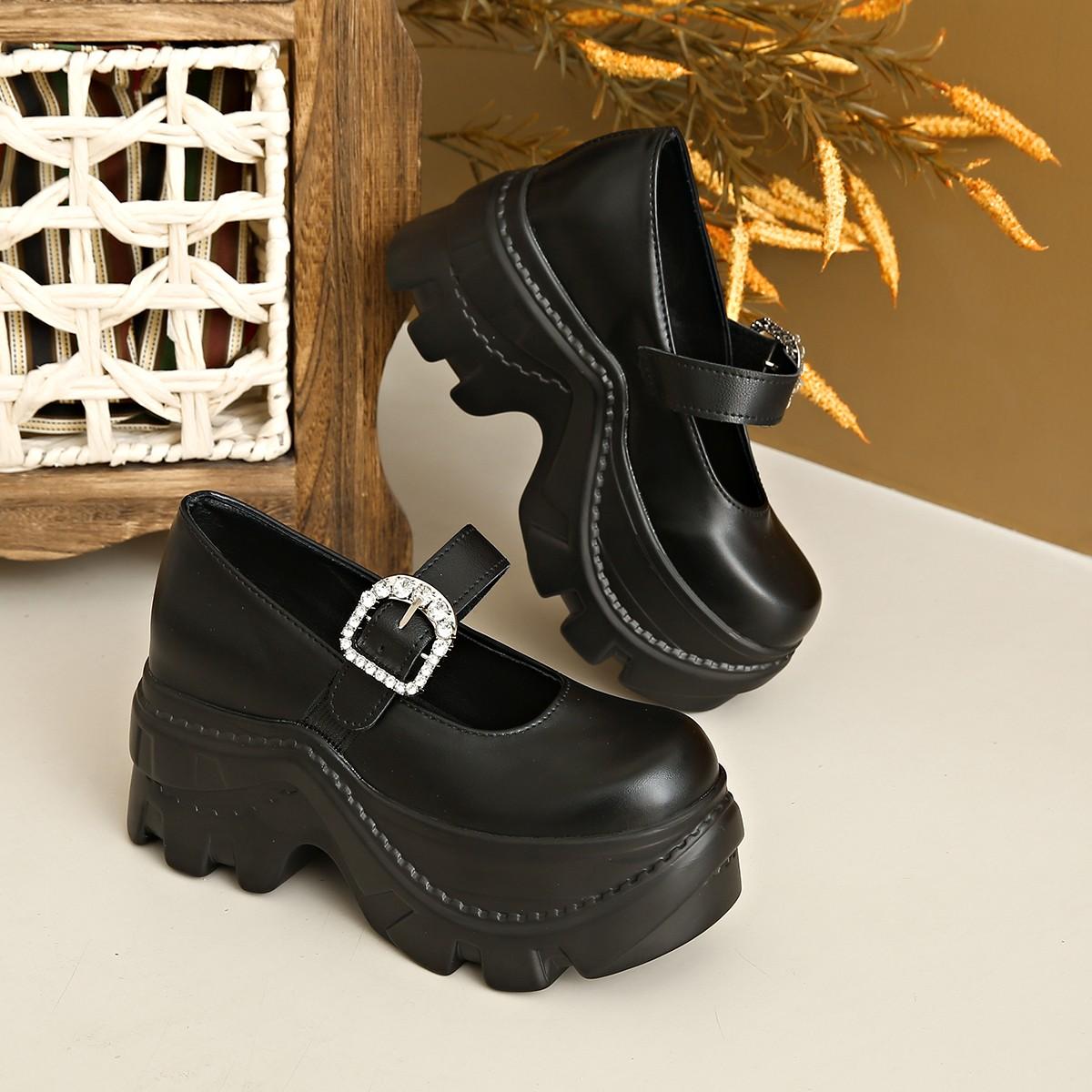 Fashion Women Sneakers Japanese Style Vintage Platform Sneakers Women College Student Women Shoes Fashion Lolita Shoes Zapatos De Mujer cm nero