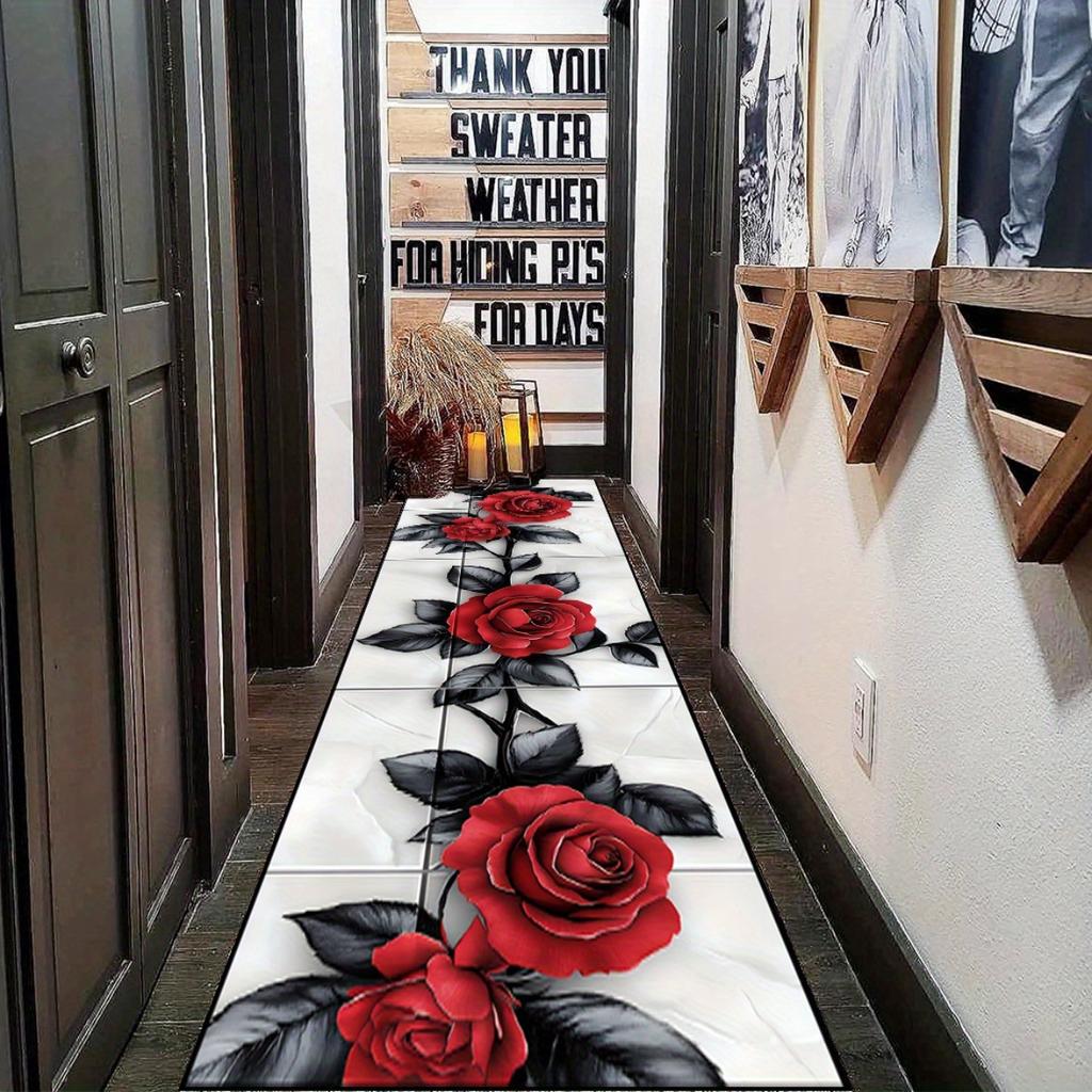 Valentinstag Teppich Luxus Rosen Teppich Läufer Teppich Küchenteppich Fußmatte Teppich für Wohnzimmer Teppich für Schlafzimmer Heim De