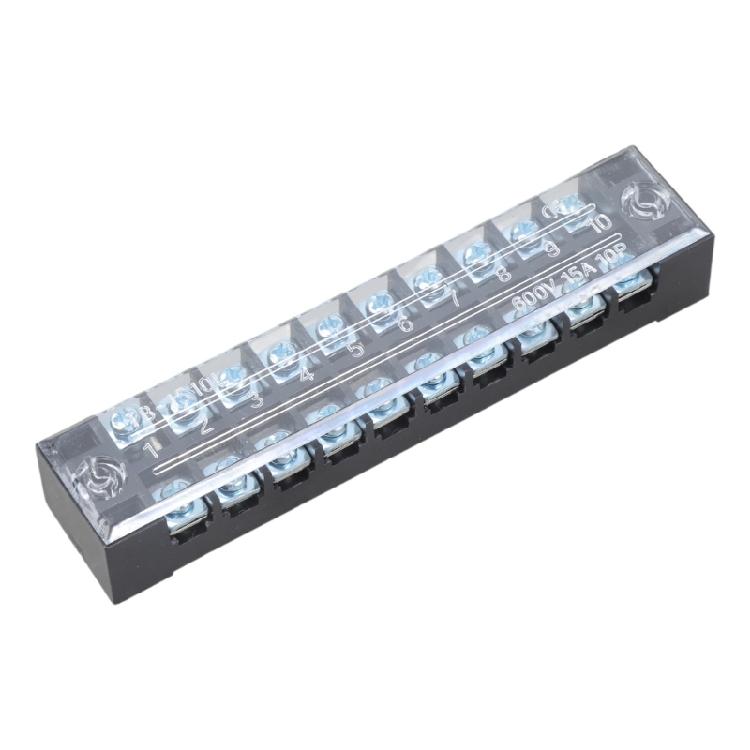 Cable Barrier Block Double Row Wire Connector Fixed Wiring Board Electrical Barrier Terminals Panel 3/4/5/6/8 Position