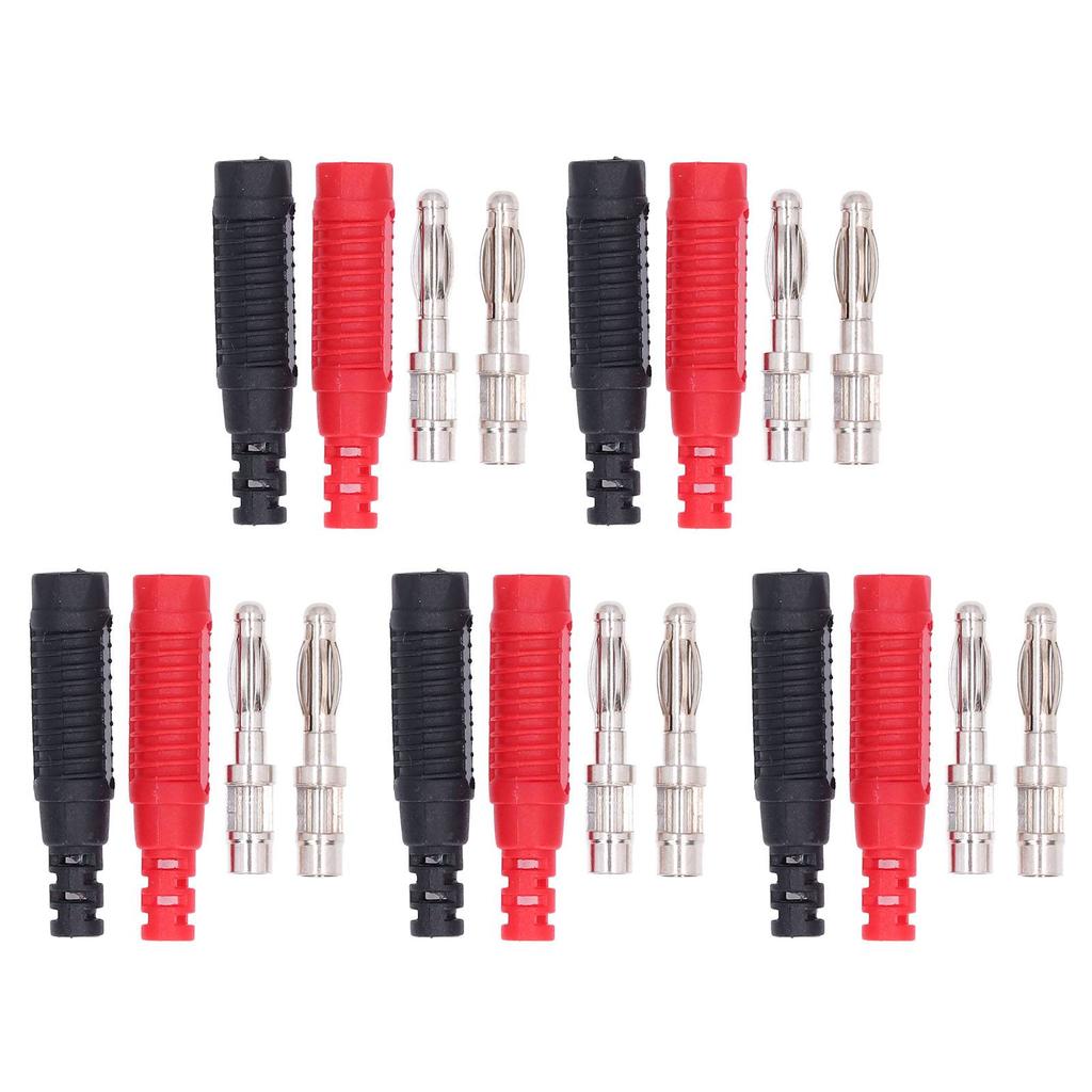 5Set Lantern Banana Plug Male Insulated Banana Socket DIY Connectors for Welding Machinery