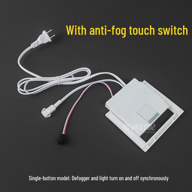 LED Mirror with Touch Sensor, Three-Color Dimmable Light Strip for Beauty Makeup and Bathroom Accessories.