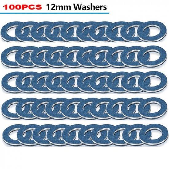 100Pcs Oil Drain Plug Washer Gasket 90430-12031 For TOYOTA & LEXUS & SCION