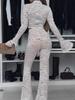 2025 European and American Spring/Summer Lace Slim-Fit Two-Piece Set for Women