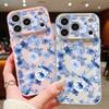 Magnetisch Für Magsafe Hülle Für iPhone 17 Pro Max Blau Rose Blumen Muster Hautgefühl Abdeckung Für iPhone 16 15 14 13 Pro Max