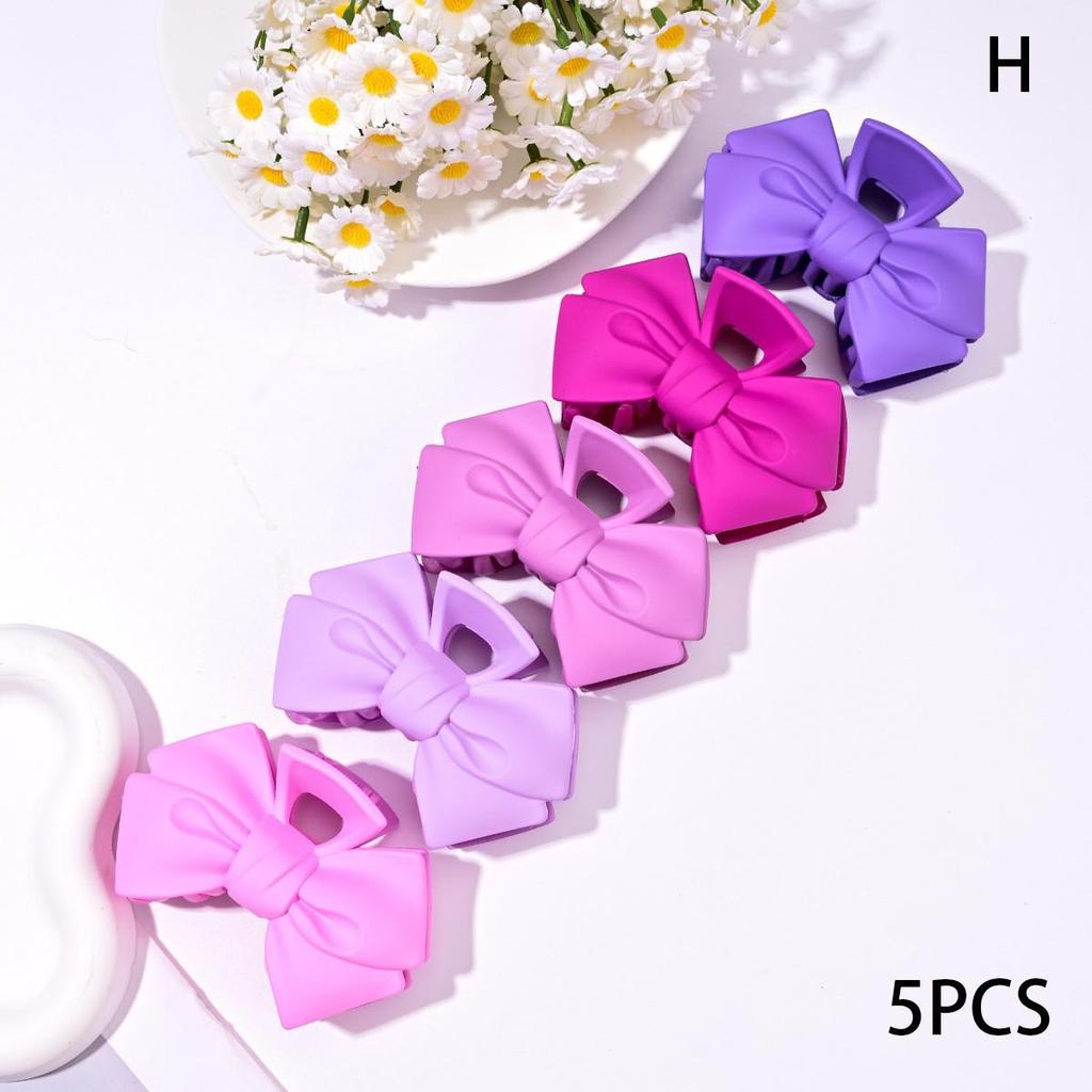 High-End Bow Claw Clip: Women's Solid Color Shark Clip, Large Size Hair Accessory