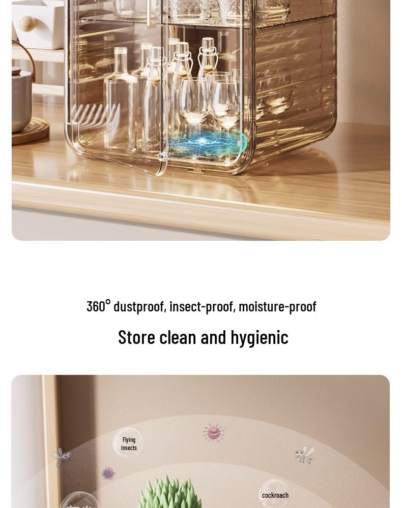 Dustproof Tea & Coffee Cup Storage Rack