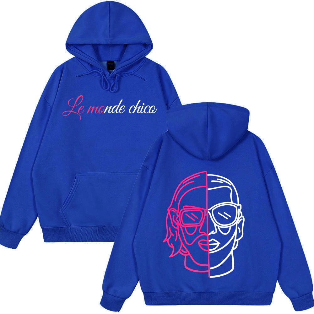 Le Monde Chico Französischer Rapper PNL Album Grafikdruck Pullover Damen Hip Hop Mode Ästhetik Langarm Locker Lässig Hoodie