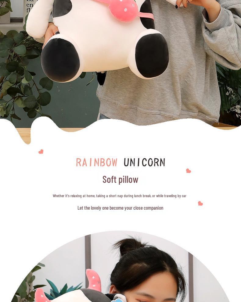 Fruit Cow Plush Backpack Toy Pillow - Stuffed Animal Ragdoll Gift for Girls' Birthdays