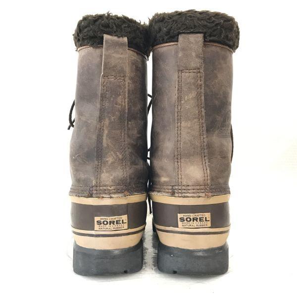 Canada Made Vintage/SOREL/Leather Snow Boots/6/22.5-23.5/Brown/Waterproof/For Snow Work(USED)