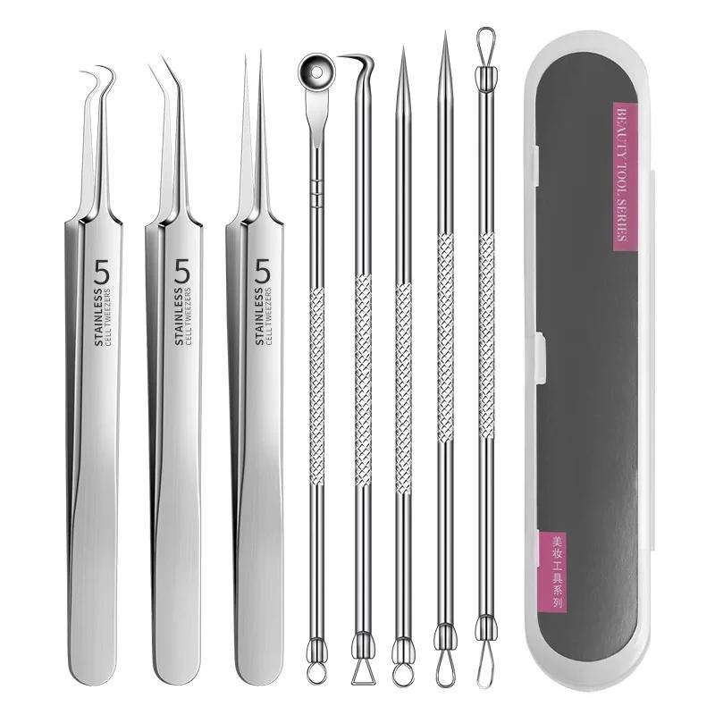 Ultra-fine Cell Pimples Blackhead Clip Tweezers Beauty Salon Remover Acne Needle Blackhead Deep Cleaner Clip Face Skin Care